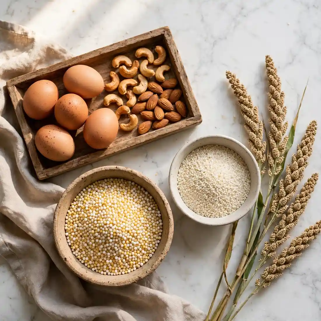 millet-nutrition-flatlay