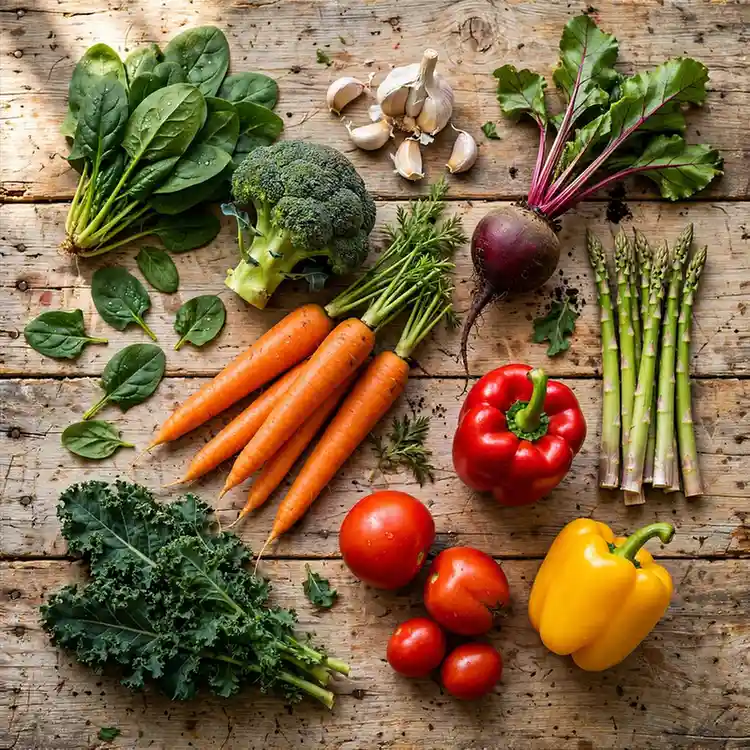 vegetables-to-increase-sperm-count-spinach-broccoli-carrot-realistic